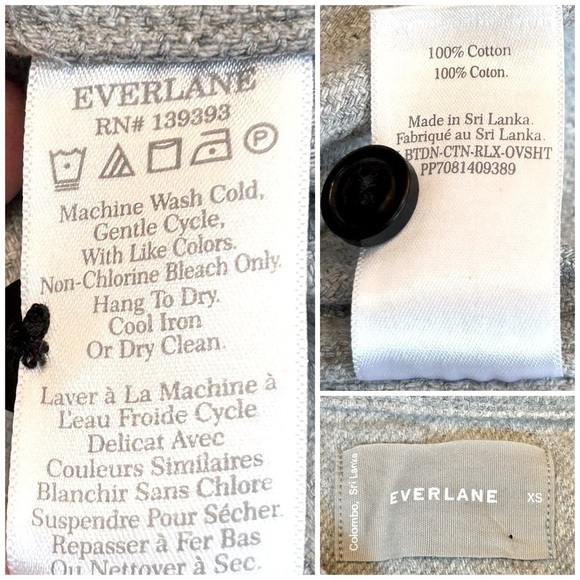 NEW Everlane The Heavyweight Overshirt Uniform in Heathered Grey, Size XS - Picture 10 of 12